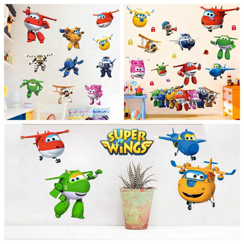 Baby Nursery Labels - Kartun Laris Sayap Super Deformasi Robot
