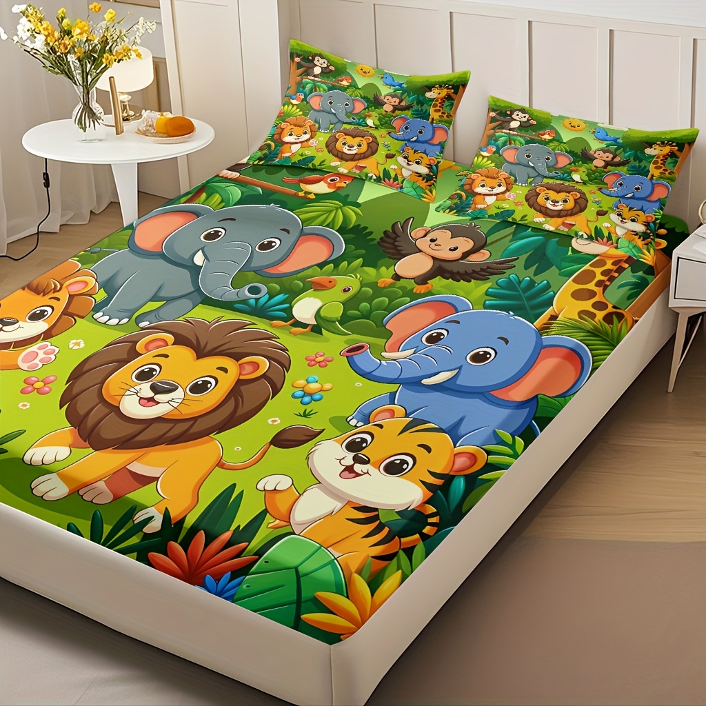 Baby Nursery Animal Theme - Set Sprei Bertema Animal Kingdom, Pelindung