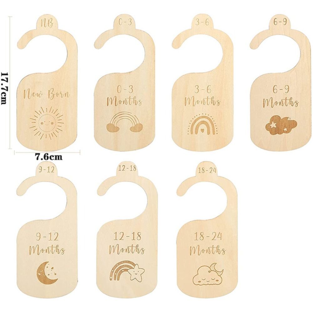 Baby Nursery Labels - 7/8 Buah Pembatas Lemari Bayi Kayu