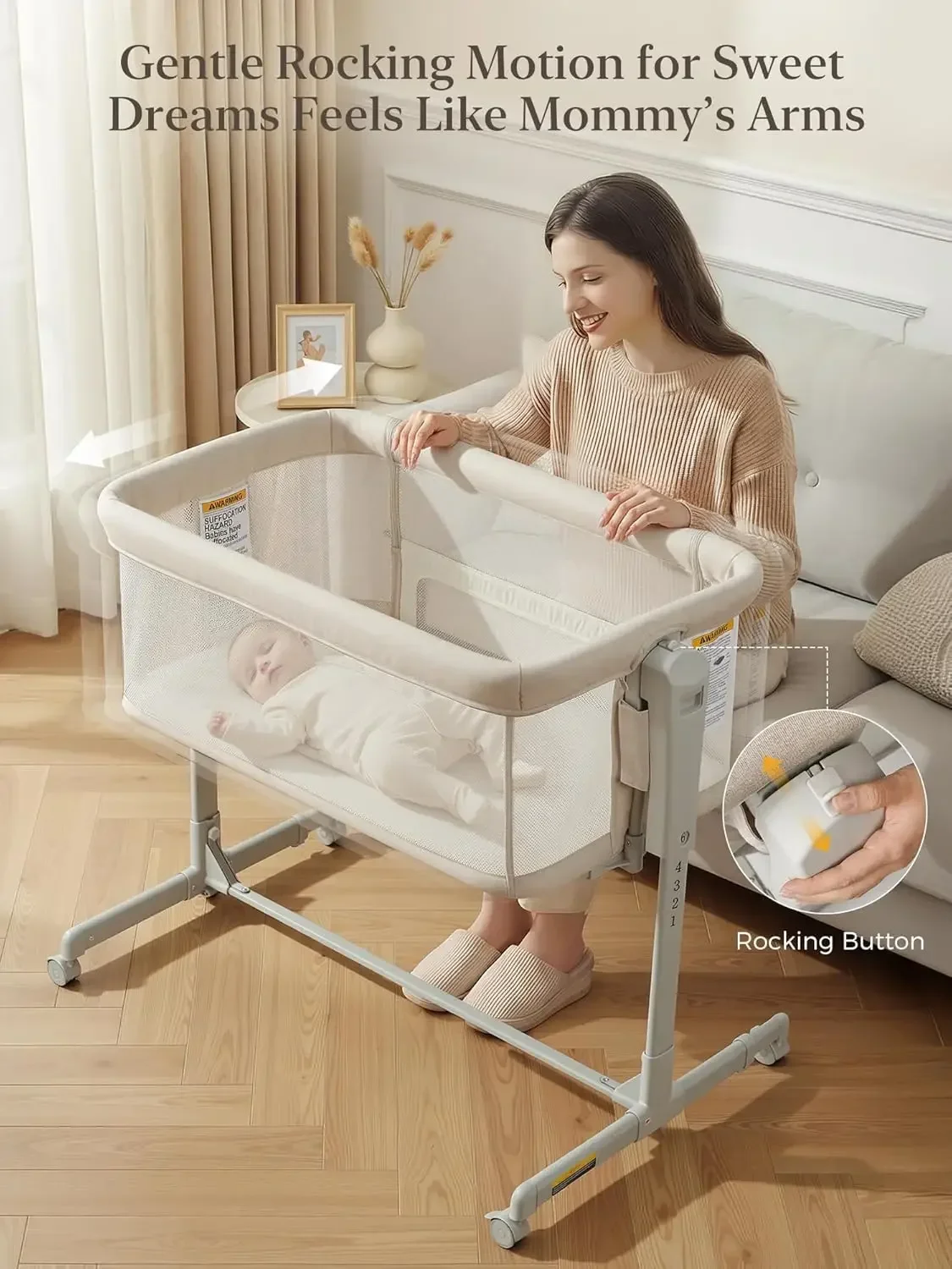 Bassinet Bedside Sleeper - Tempat Tidur Bayi 3 in 1,