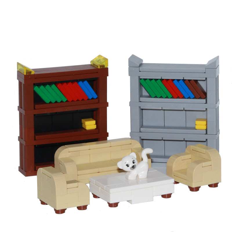 Baby Bookshelf Small - Set Furnitur Figur Aksi Kota Mainan