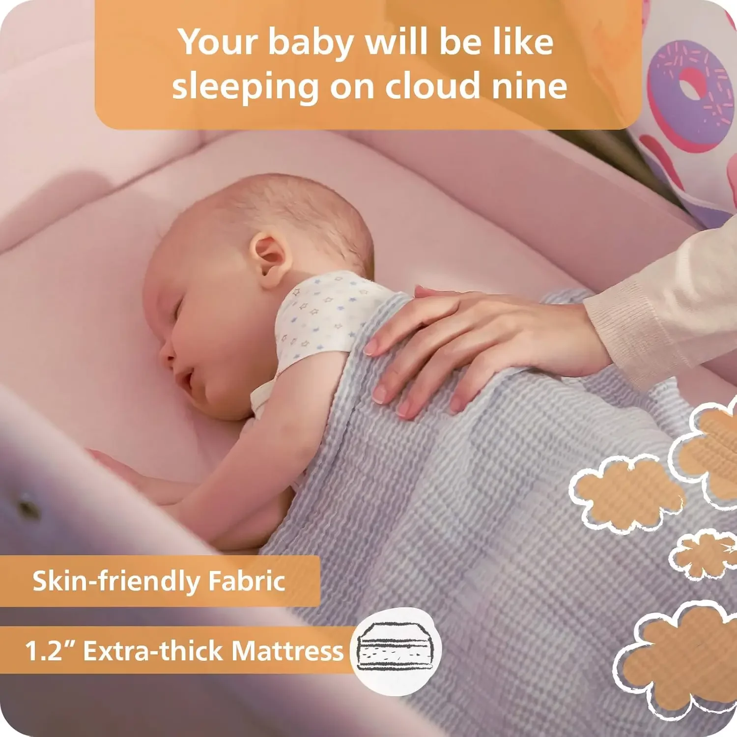 Bassinet Bedside Sleeper - Tempat Tidur Bayi Portabel di Samping