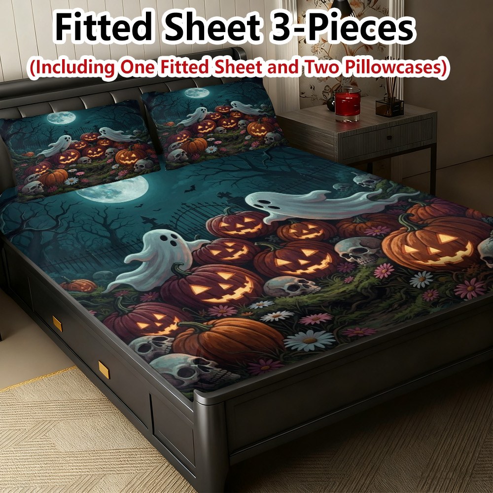Baby Nursery Themes - Pelindung Kasur Motif Labu Hallowen dan
