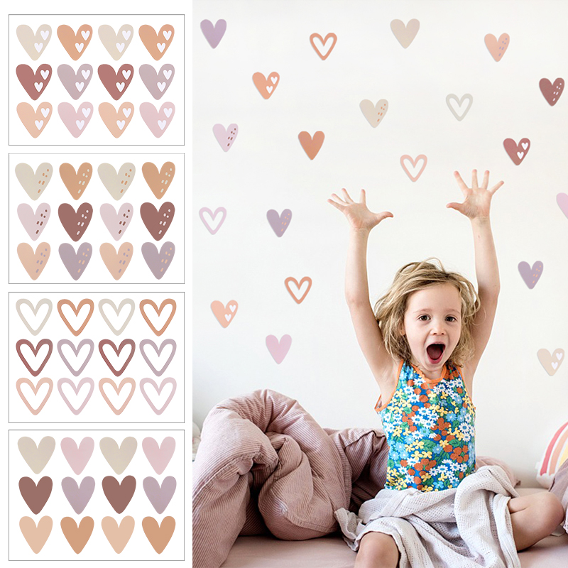 Baby Nursery Murals - 2pcs indah hati Ins stiker dinding