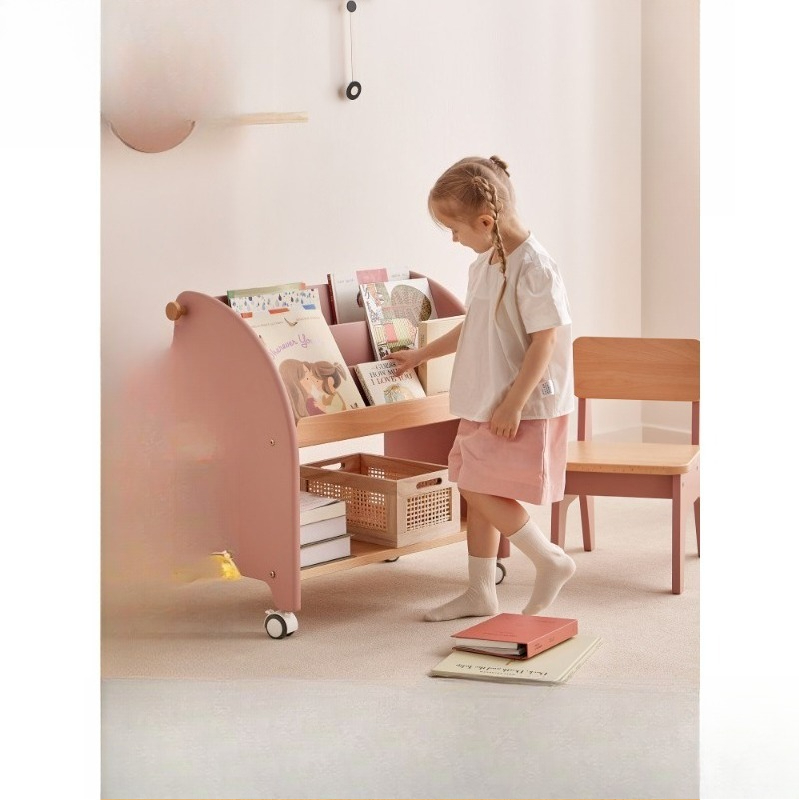 Baby Bookshelf Small - Rak buku kayu solid Rak majalah
