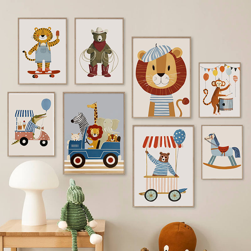Baby Nursery Ornaments - Lukisan Kanvas Seni Dinding Kamar Bayi