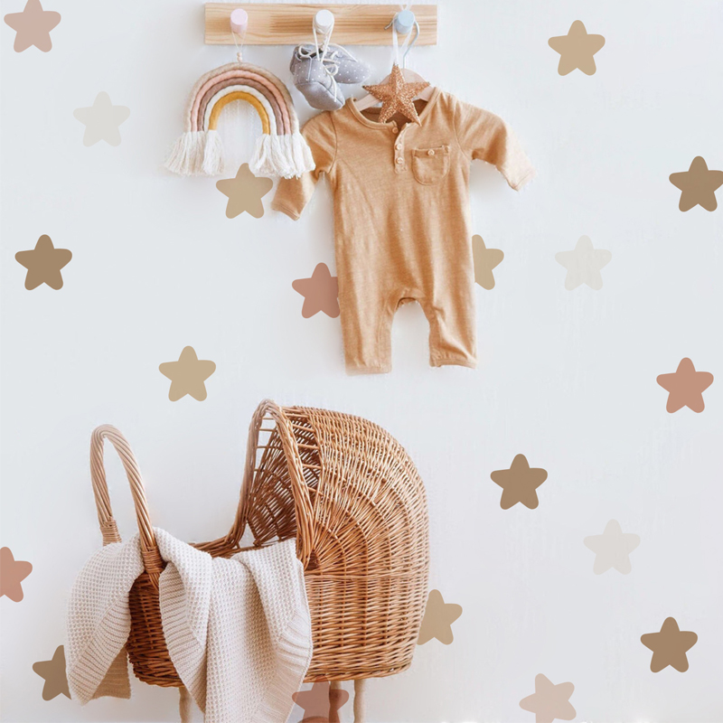 Baby Nursery Labels - Boho Stiker Dinding Pelangi Stiker Dinding