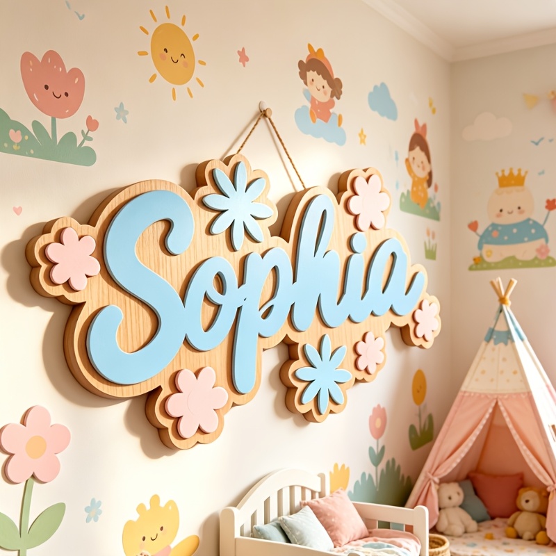 Baby Nursery Themes - Papan Nama Kamar Bertema Bunga yang