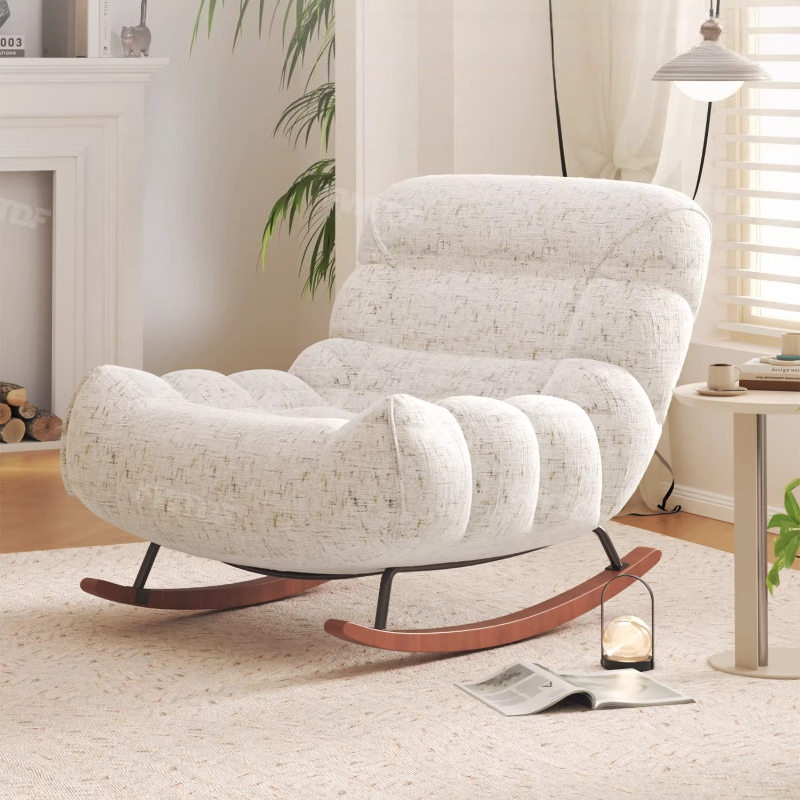 Baby Nursery Rocking Chair - Kursi Goyang Chenille Busa Kepadatan Tinggi