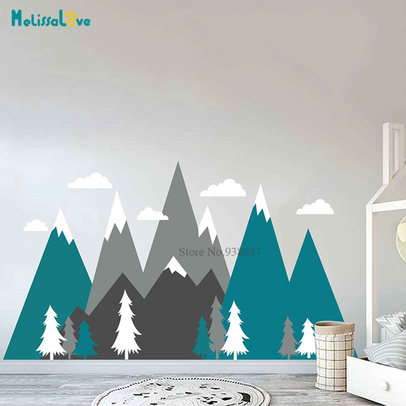 Baby Nursery Murals - Stiker Dinding Vinil Dapat Dilepas Dekor