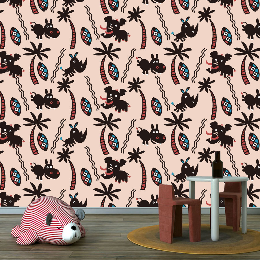 Baby Nursery Peel And Stick Wallpaper - Wallpaper Tempel Kartun Custom untuk Ruang