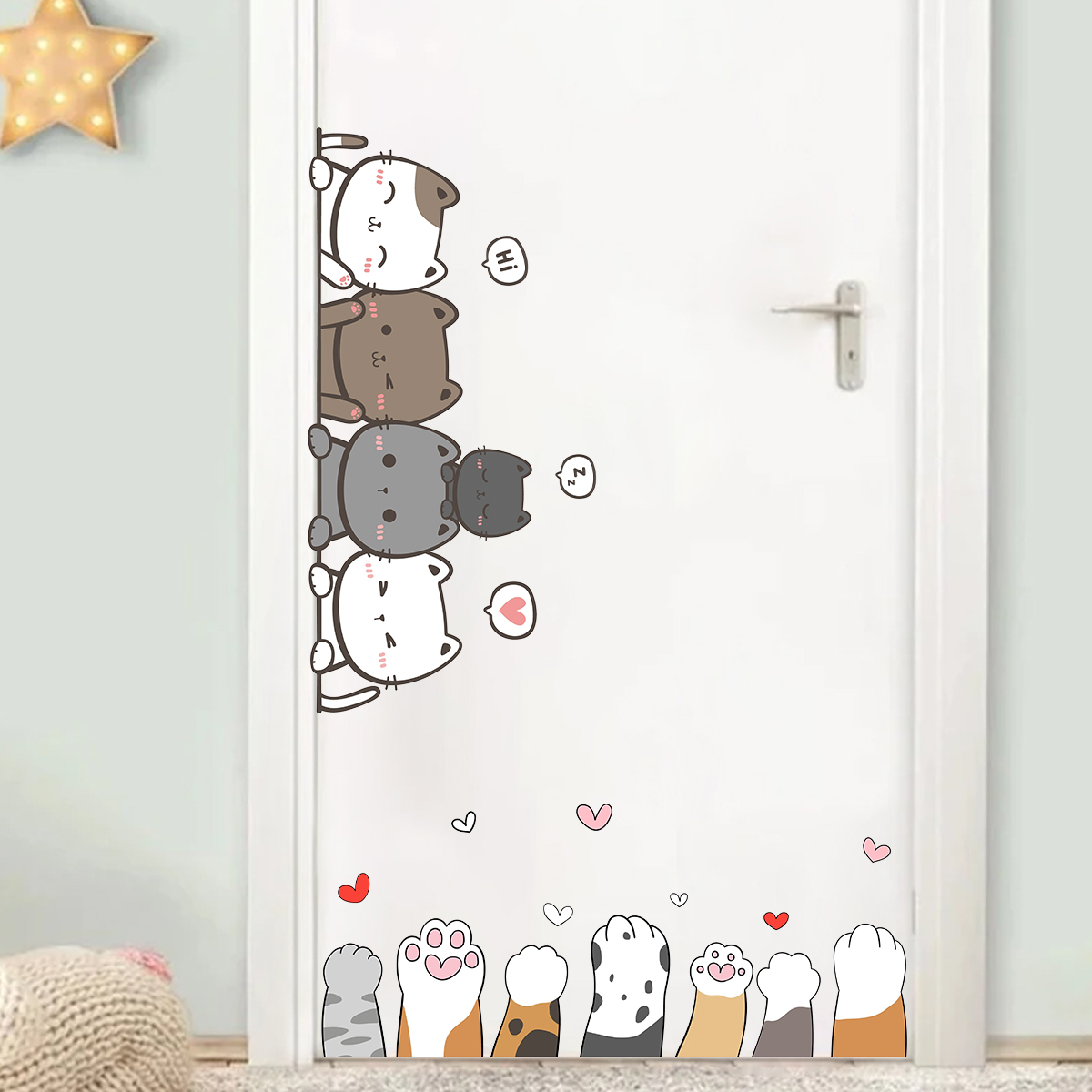 Baby Nursery Labels - Cakar kucing lucu kartun untuk anak-anak,