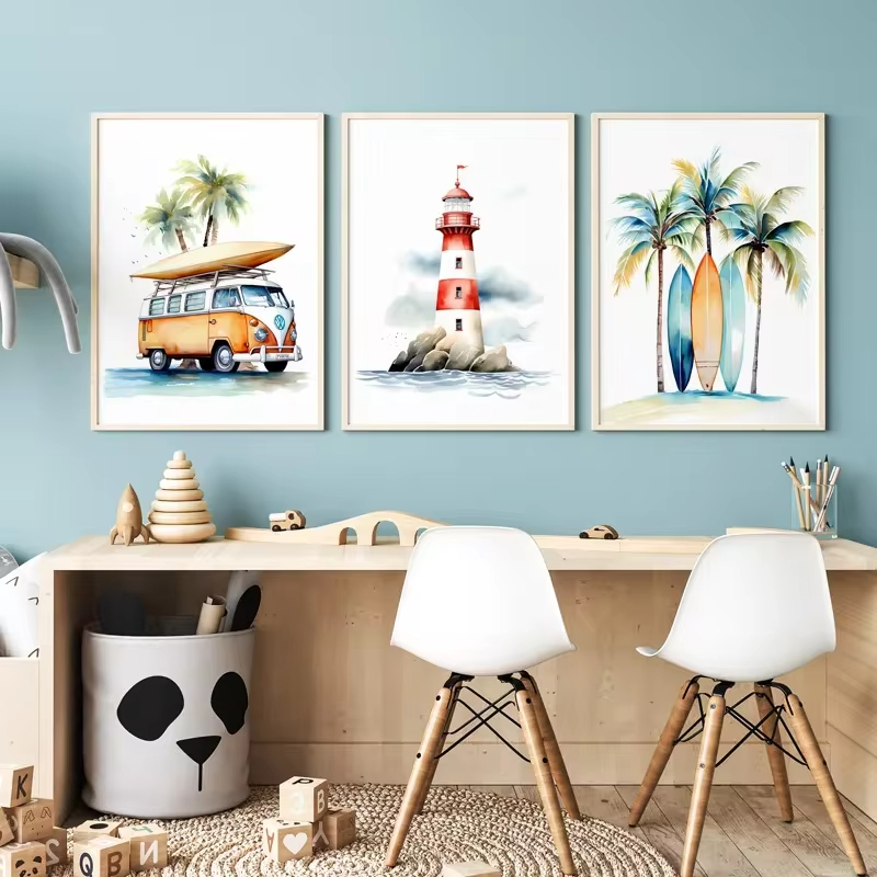 Surf tema laut pembibitan merc - Baby Nursery Themes ulasan dan harga