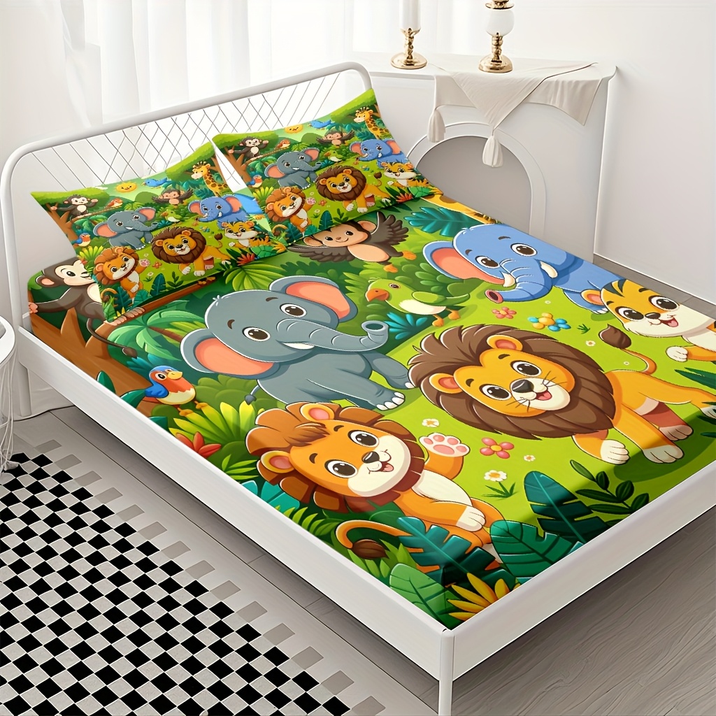 Set Sprei Bertema Animal Kingd - Baby Nursery Animal Theme ulasan dan harga