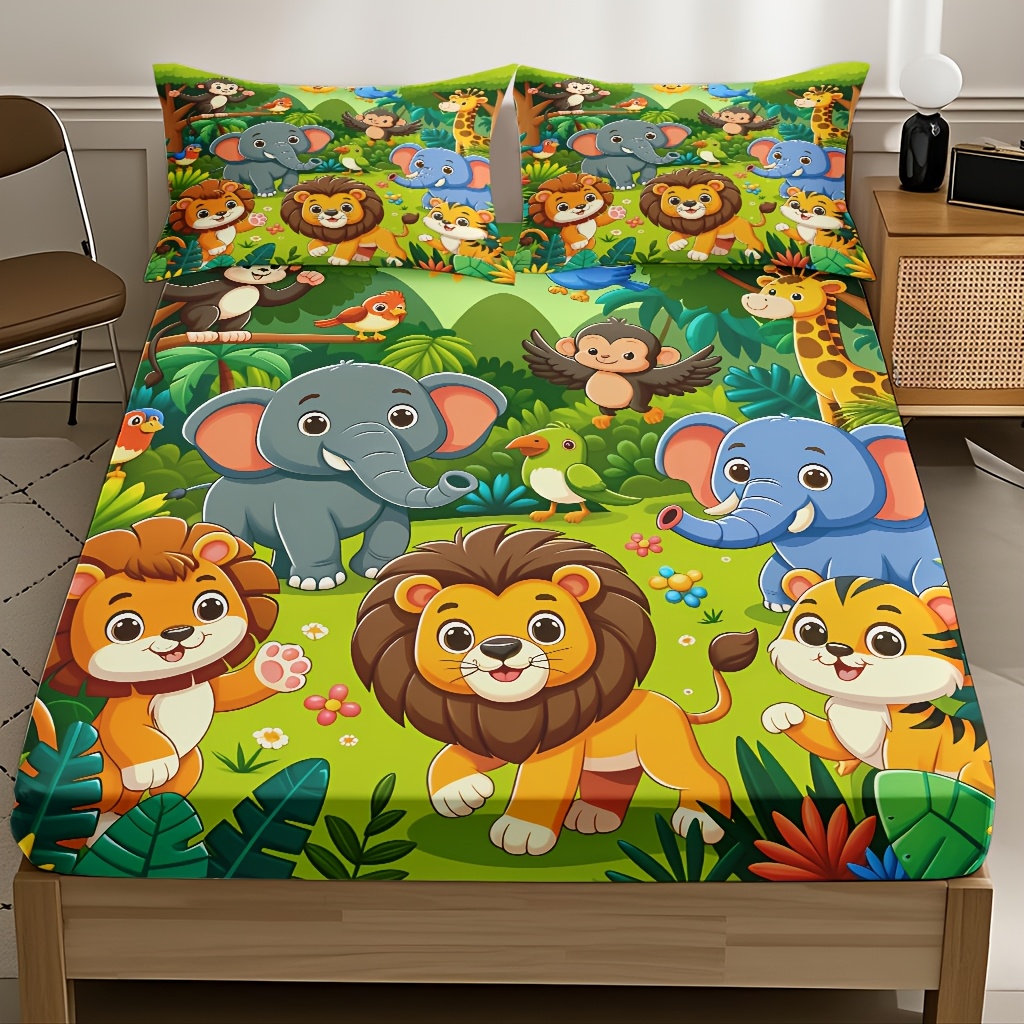 Set Sprei Bertema Animal Kingd - Baby Nursery Animal Theme ulasan dan harga