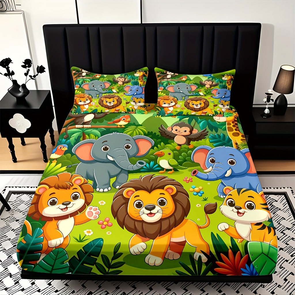 Set Sprei Bertema Animal Kingd - Baby Nursery Animal Theme ulasan dan harga