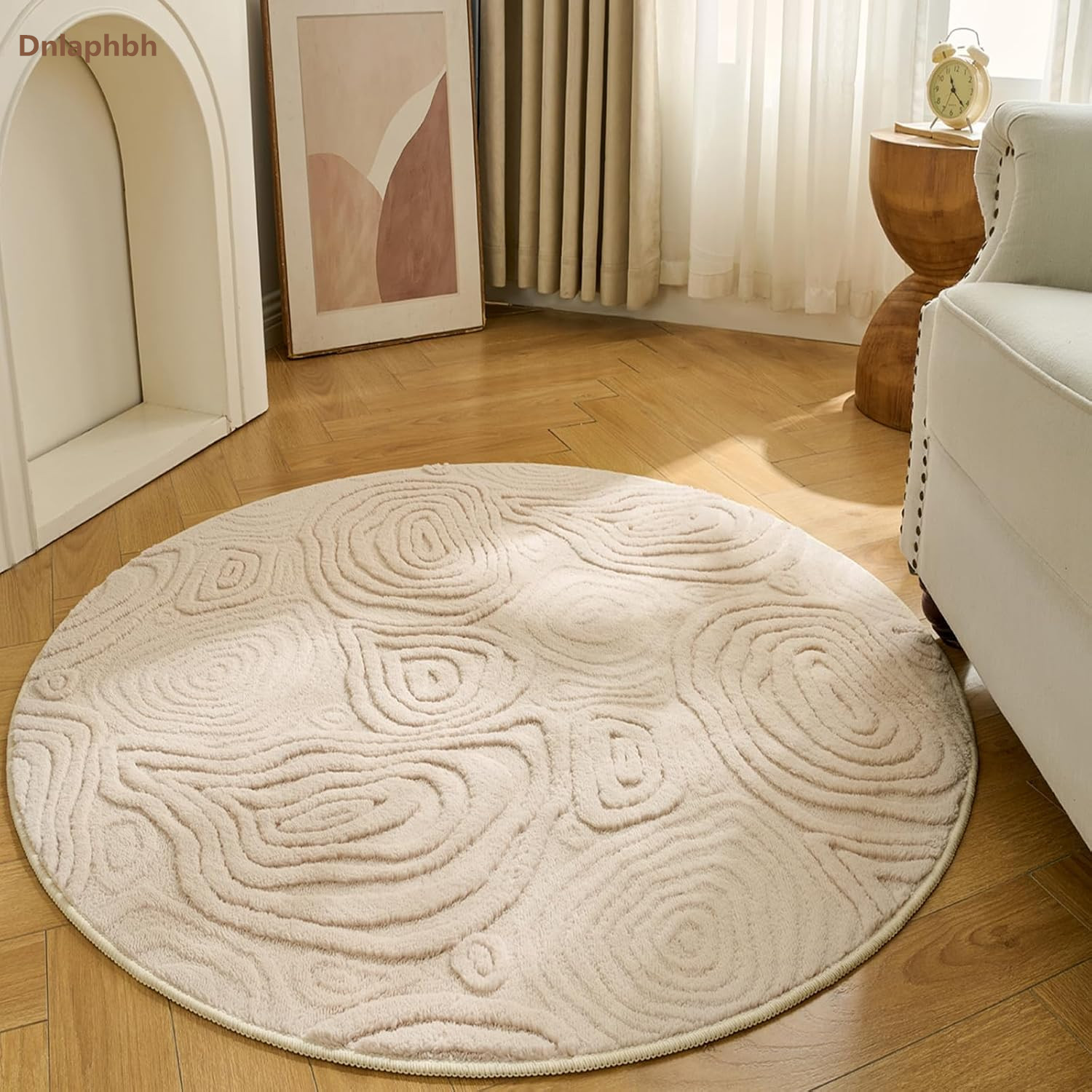 Dnlaphbh Karpet Bulat Geometri - Baby Nursery Rug ulasan dan harga