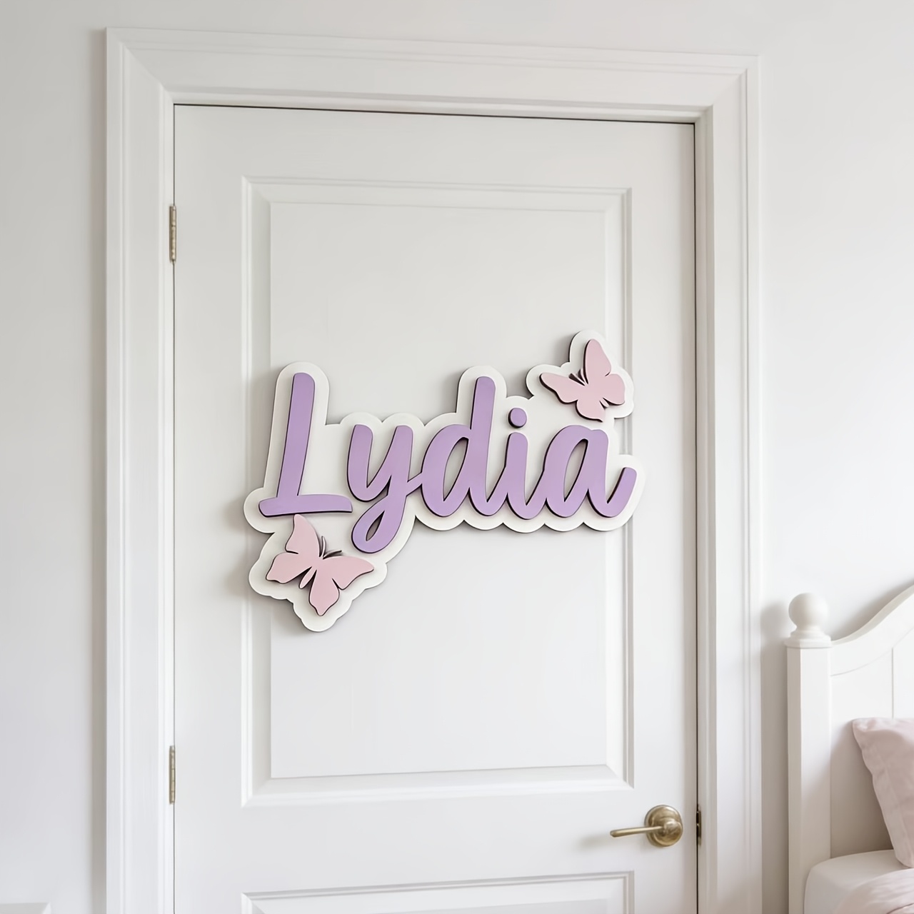 Tanda Kamar Nama Kupu-kupu Bir - Baby Nursery Ornaments ulasan dan harga