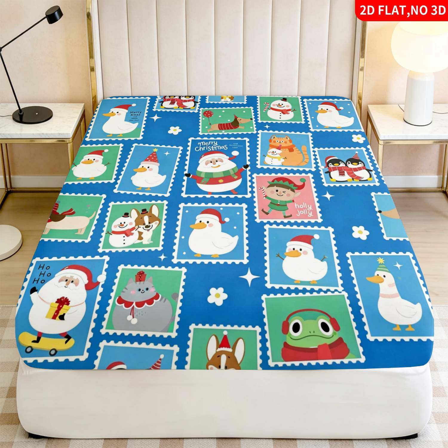 Set Sprei Biru Motif Hewan Nat - Baby Nursery Animal Theme ulasan dan harga