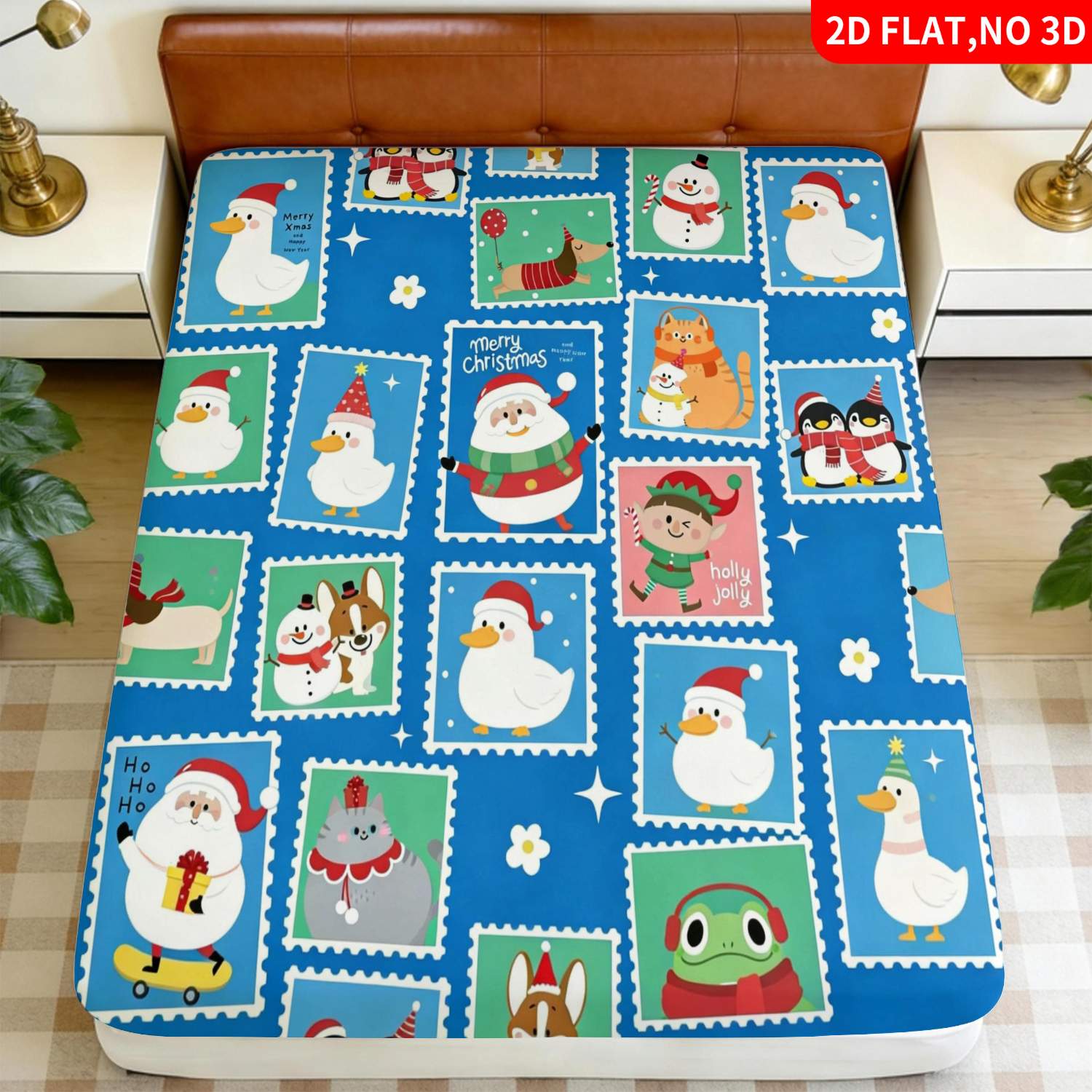 Set Sprei Biru Motif Hewan Nat - Baby Nursery Animal Theme ulasan dan harga
