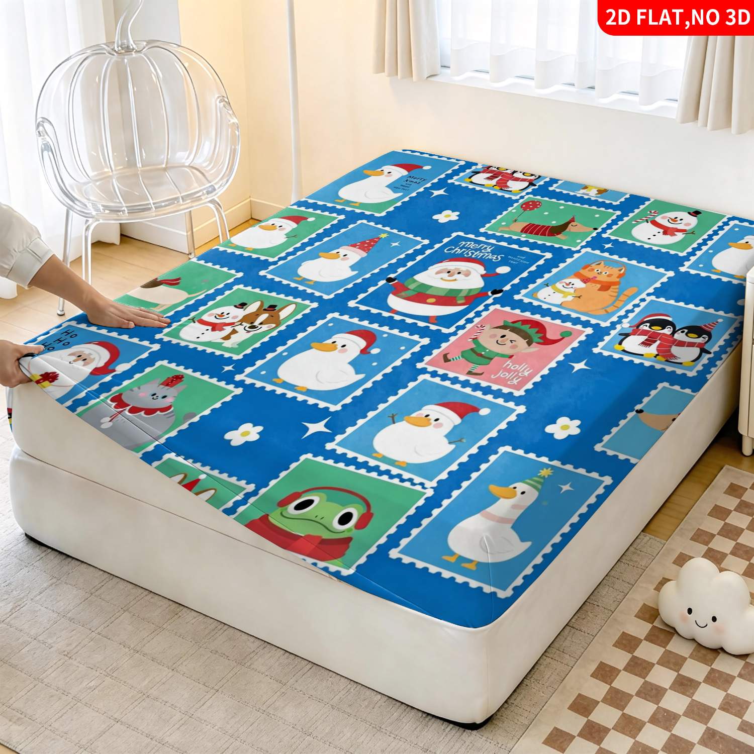 Set Sprei Biru Motif Hewan Nat - Baby Nursery Animal Theme ulasan dan harga