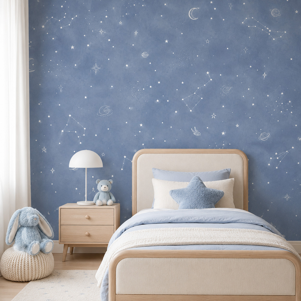 Wallpaper Langit Berbintang Bi - Baby Nursery Peel And Stick Wallpaper ulasan dan harga