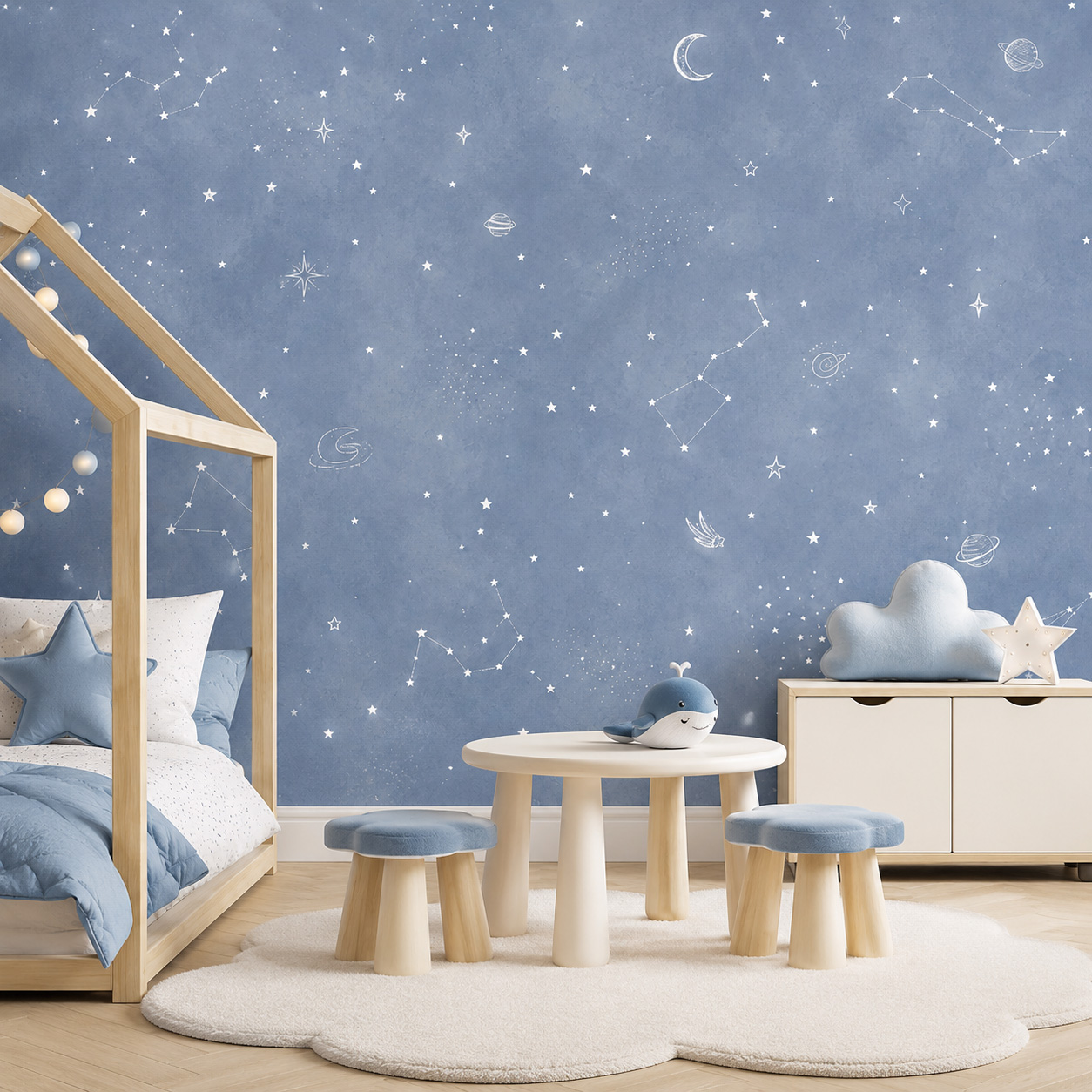 Wallpaper Langit Berbintang Bi - Baby Nursery Peel And Stick Wallpaper ulasan dan harga