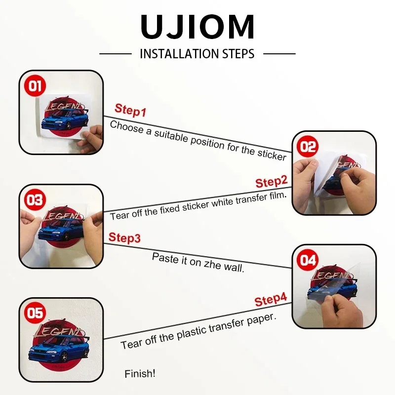 UJIOM 13Cm X 10.7Cm Stiker Din - Baby Nursery Murals ulasan dan harga