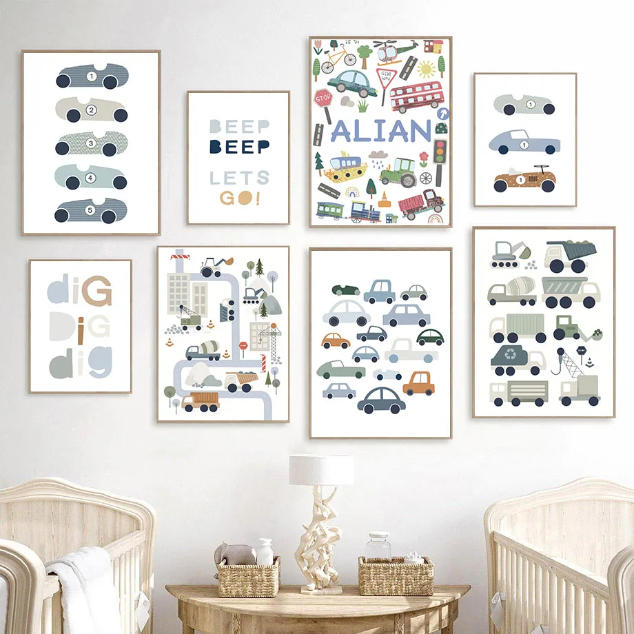 Truk Traktor, Excavator, Buldo - Baby Boy Nursery Quotes ulasan dan harga