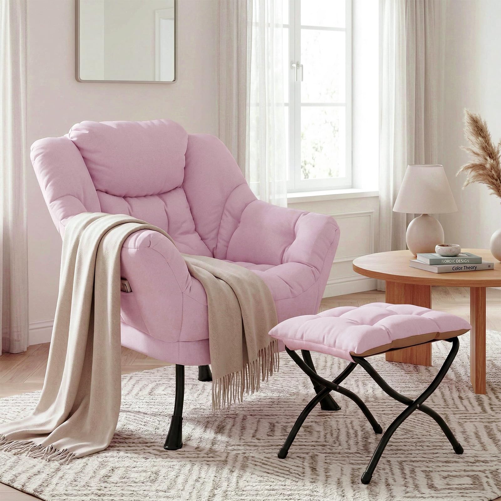 Kursi Santai dengan Ottoman, K - Baby Nursery Rocking Chair ulasan dan harga