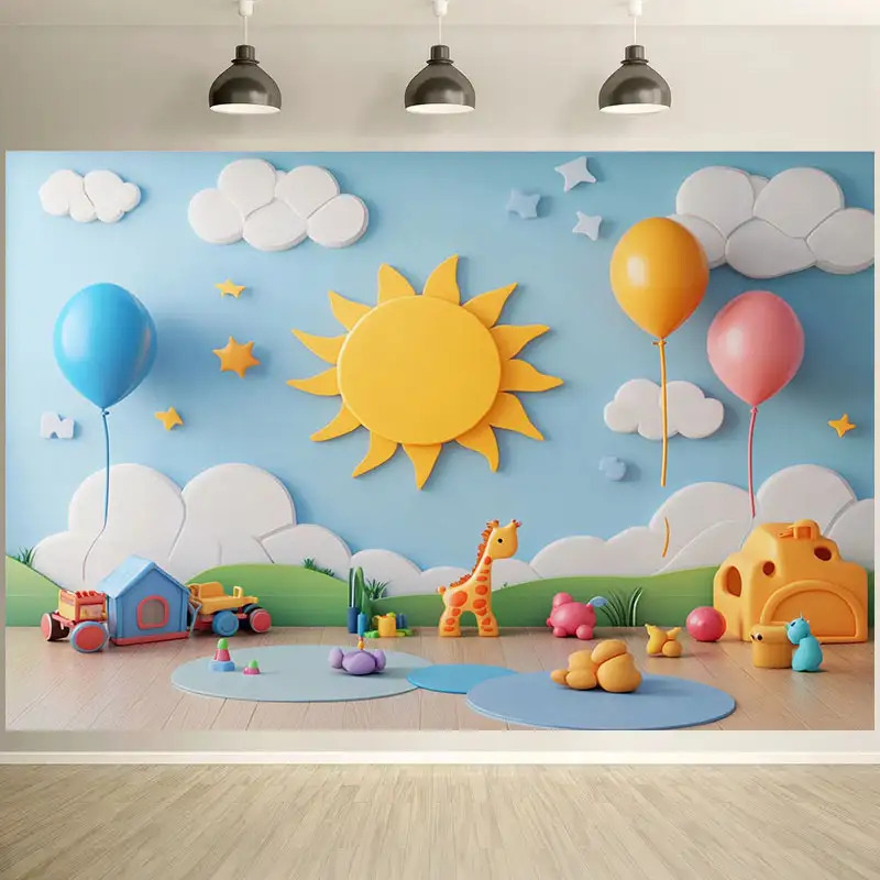Stiker Dinding Kamar Anak Moti - Baby Nursery Murals ulasan dan harga