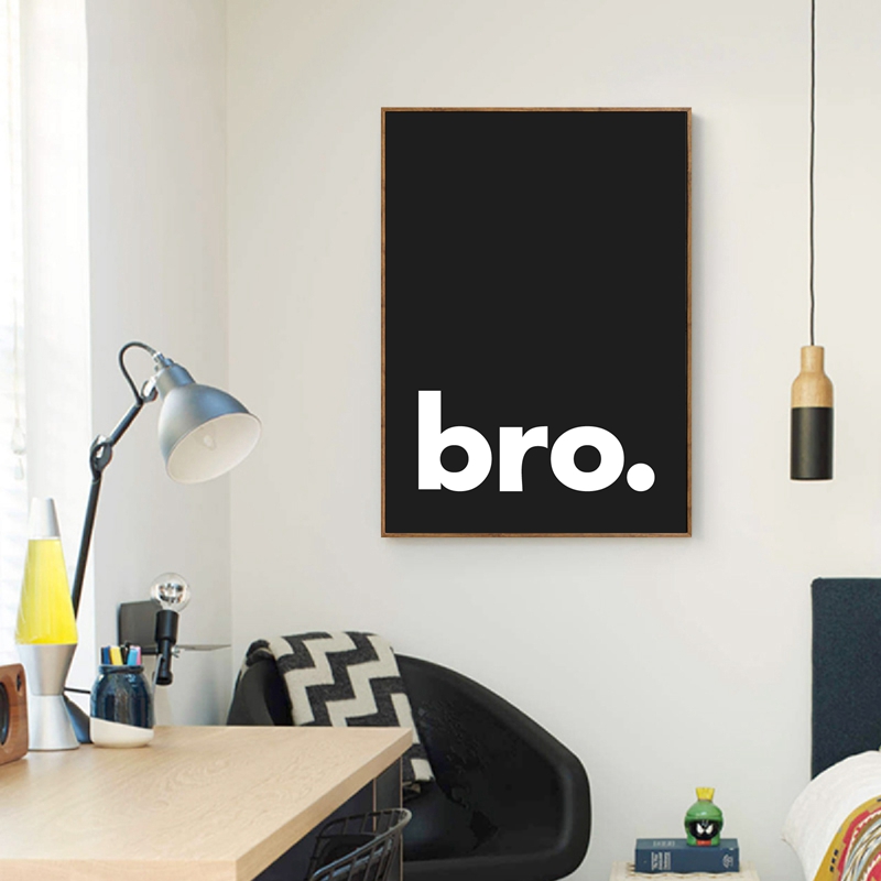 Bro. Poster Tipografi Minimali - Baby Boy Nursery Quotes ulasan dan harga
