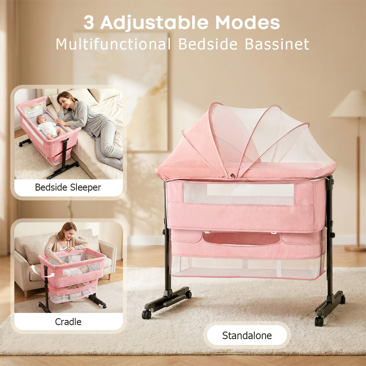 Tempat Tidur Bayi Kmaier denga - Bassinet Bedside Sleeper ulasan dan harga