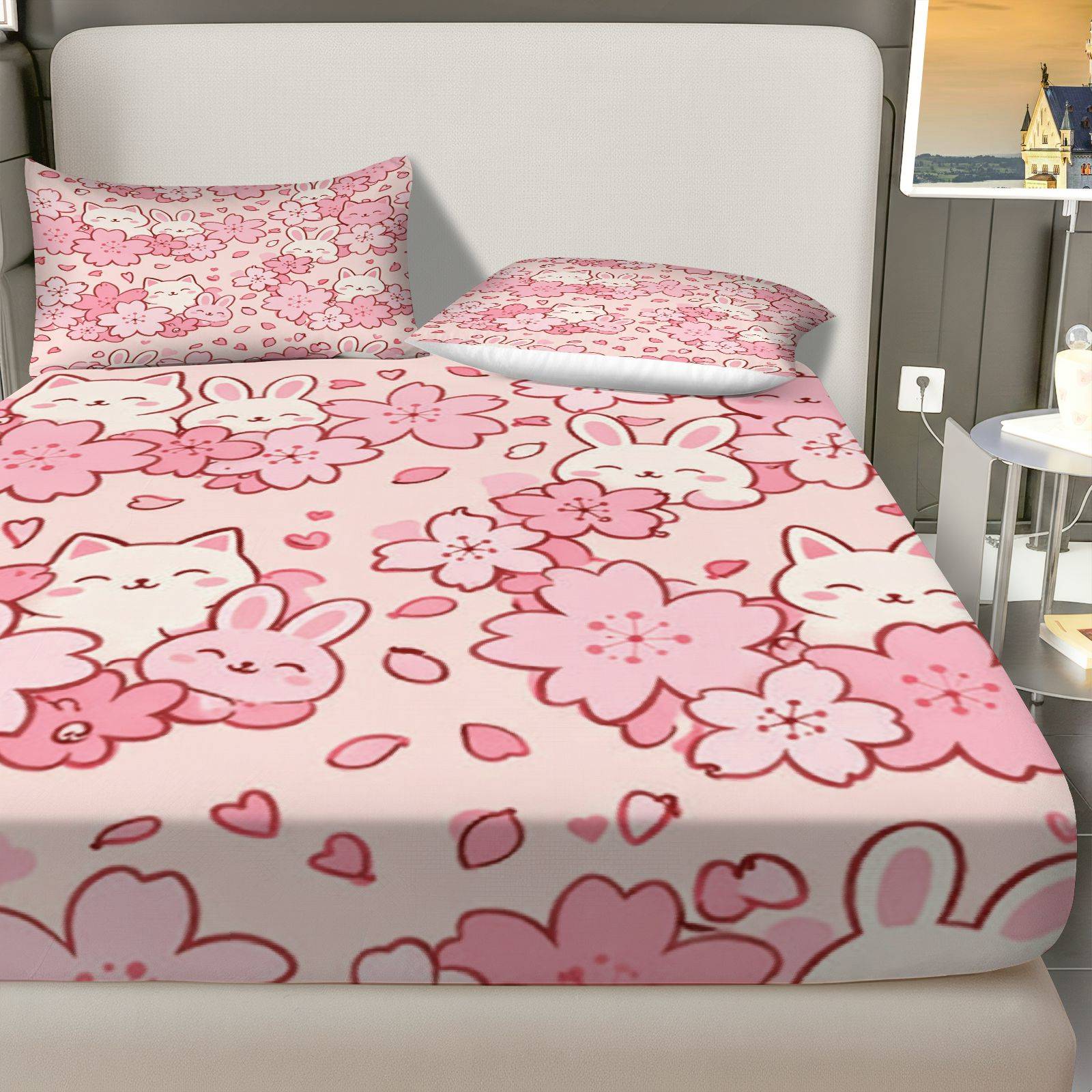 Set Sprei Sakura Rabbit Cat, B - Baby Nursery Themes ulasan dan harga