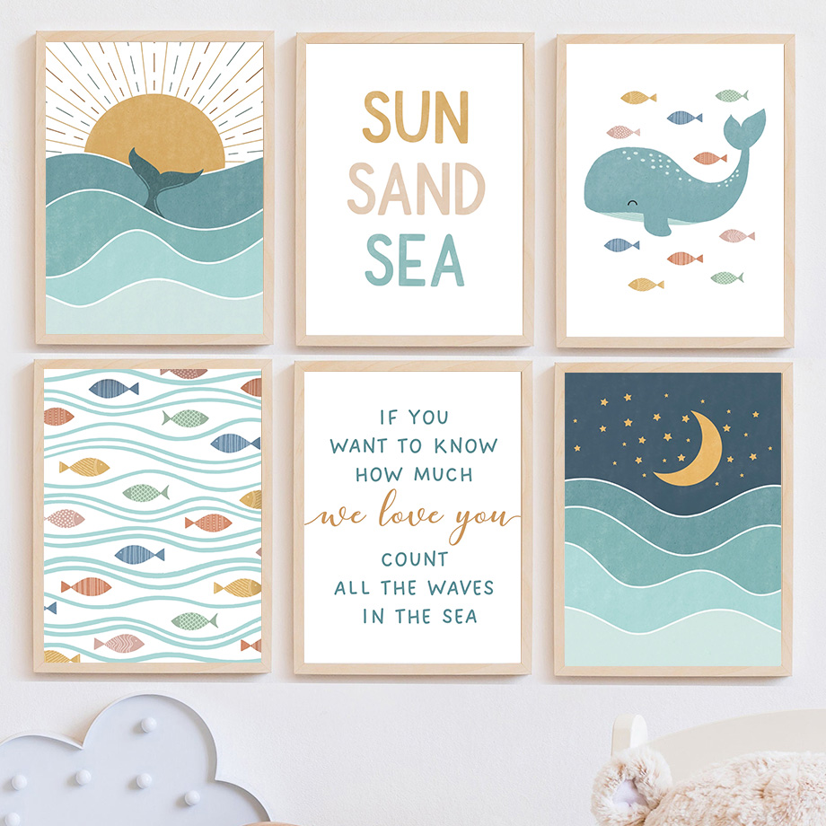 1 Buah Poster Lukisan Kanvas S - Baby Boy Nursery Quotes ulasan dan harga
