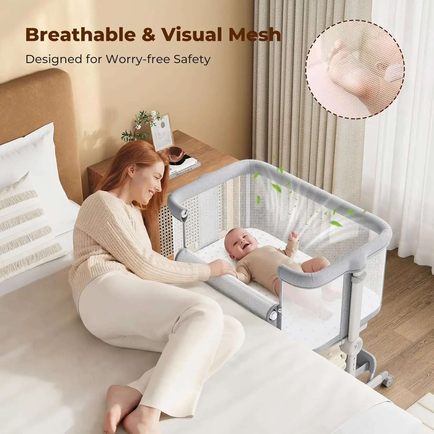 Tempat Tidur Bayi Portabel, Ka - Bassinet Bedside Sleeper ulasan dan harga