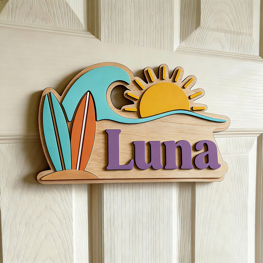 Papan Nama Pintu Bertema Gelom - Baby Nursery Themes ulasan dan harga