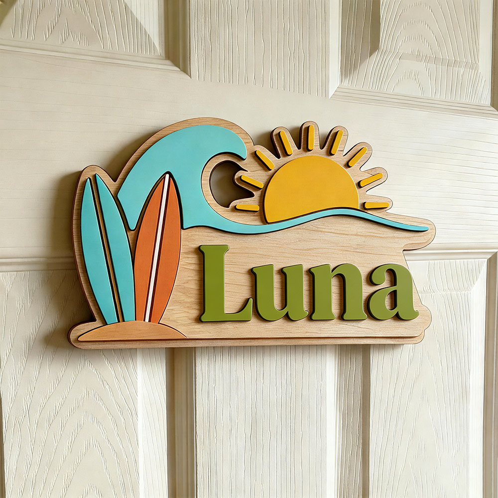 Papan Nama Pintu Bertema Gelom - Baby Nursery Themes ulasan dan harga