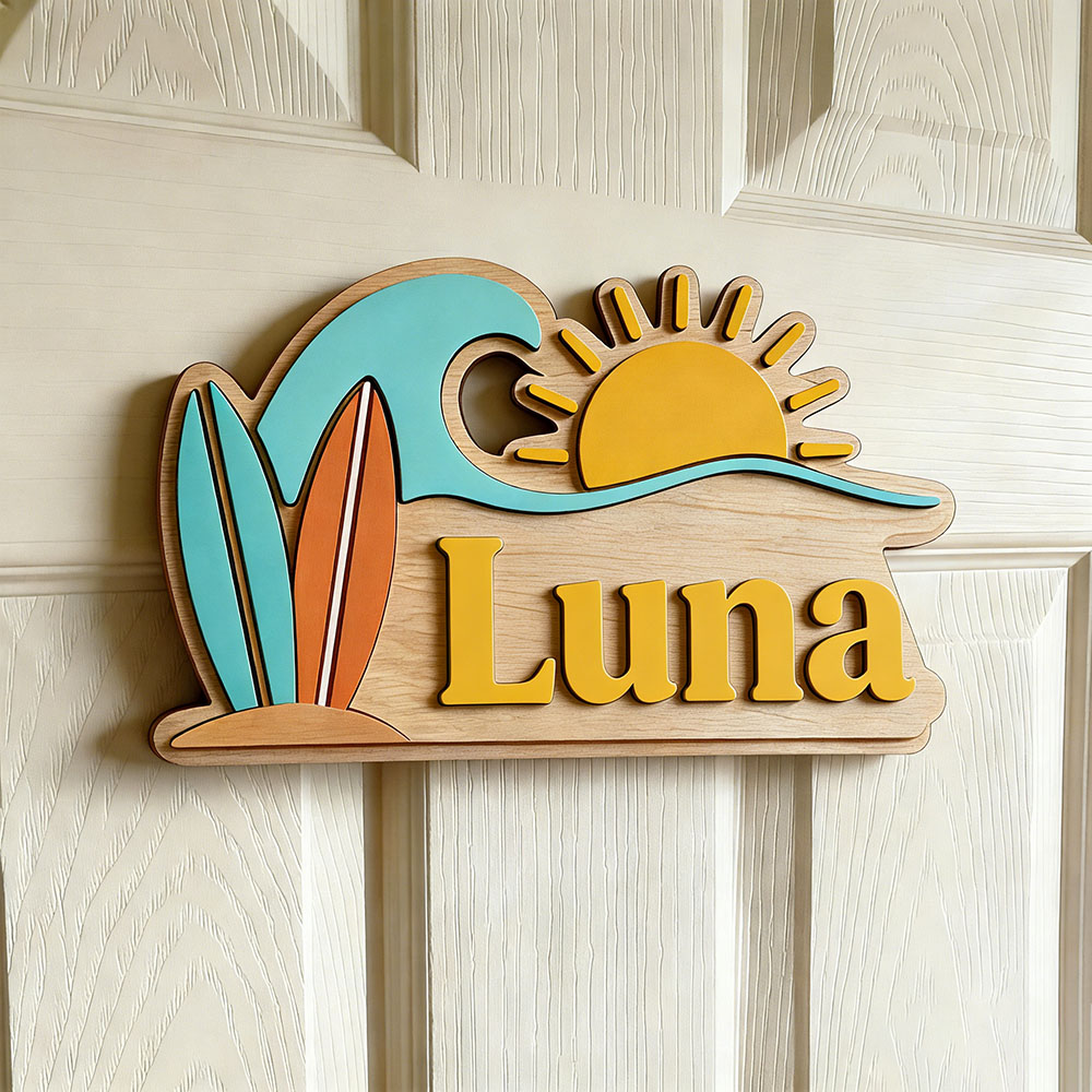 Papan Nama Pintu Bertema Gelom - Baby Nursery Themes ulasan dan harga