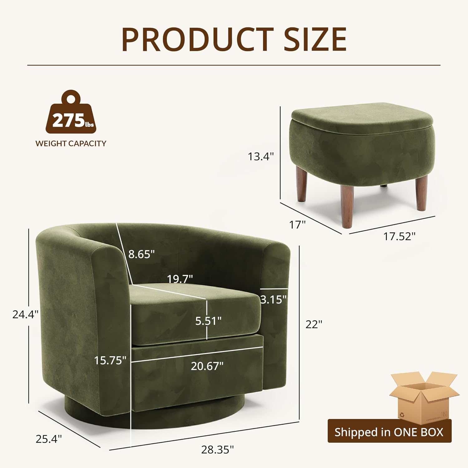Kursi Aksen Putar Beludru & Se - Baby Nursery Rocking Chair ulasan dan harga