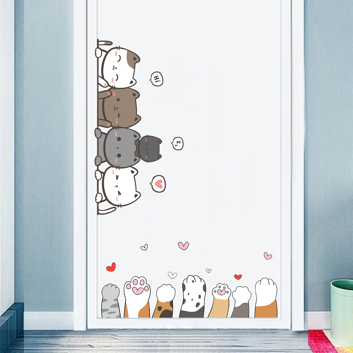 Cakar kucing lucu kartun untuk - Baby Nursery Labels ulasan dan harga