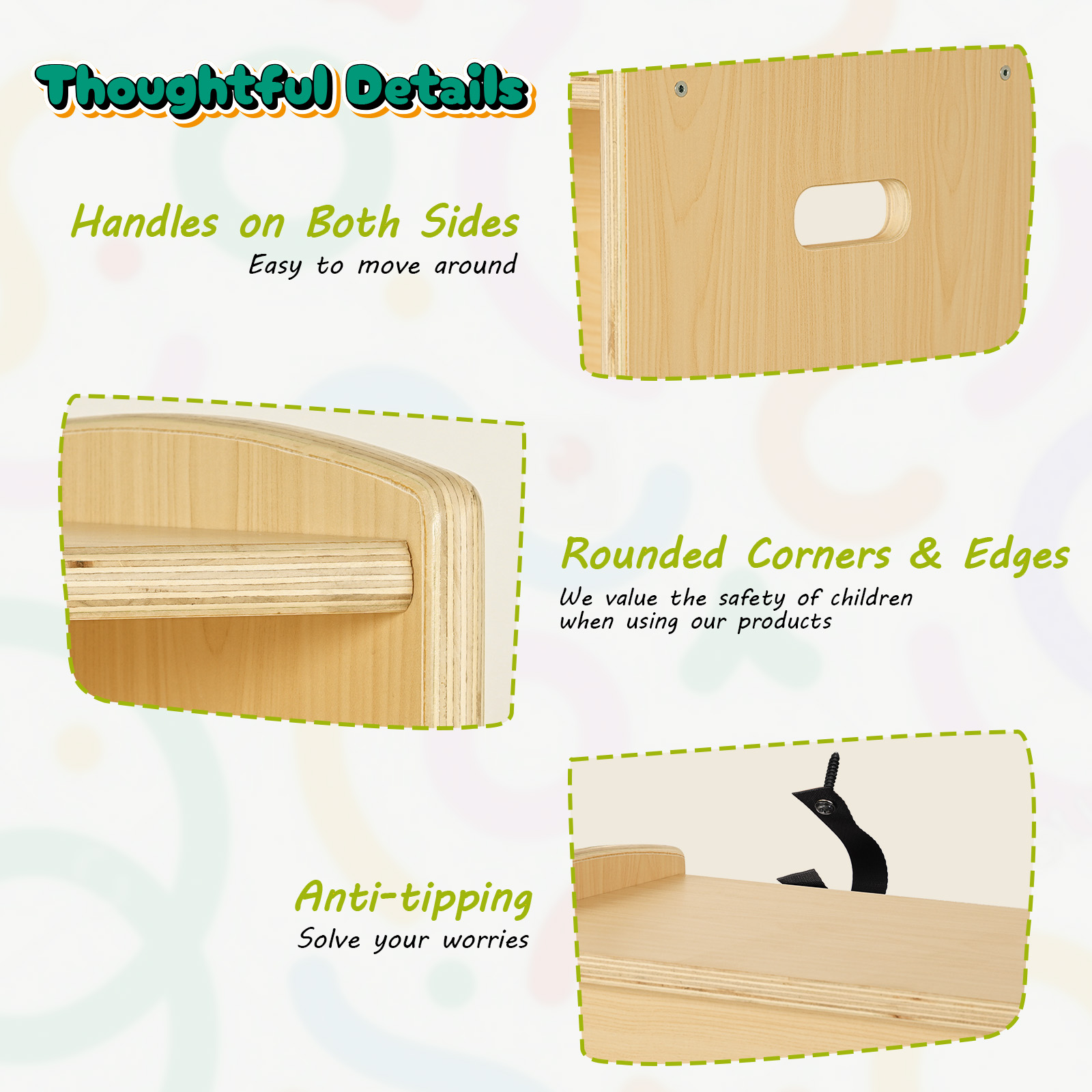 Kabinet Montessori Kayu 2 Ting - Baby Bookshelf Small ulasan dan harga
